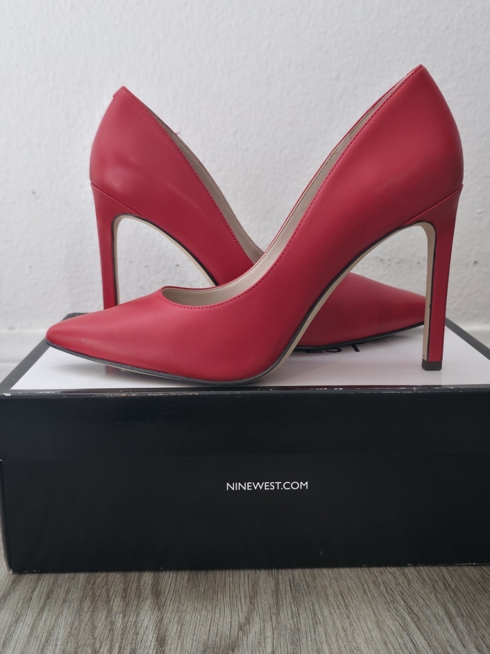 Nine West Red Pointed-Toe Stiletto Pumps